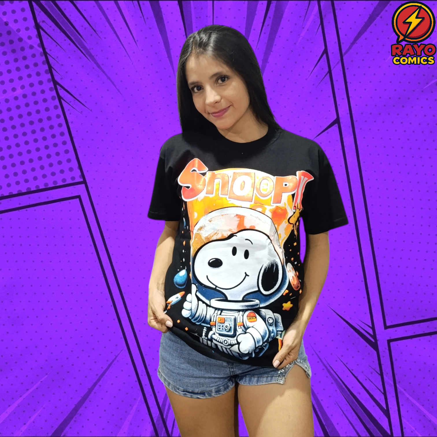 Camiseta Snoopy astronauta